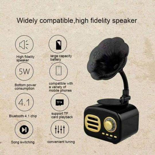 Vintage Gramophone Bluetooth Speaker - Goodlifebean